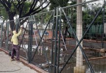 Las dos caras que presenta el parque de La Concordia durante estos días