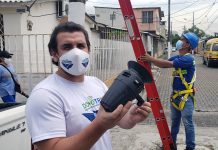 La primera sirena comunal ya fue instalada entre las manzanas M-3 y M-4