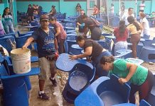 Una fiesta de limpieza hubo en el Campos Coello